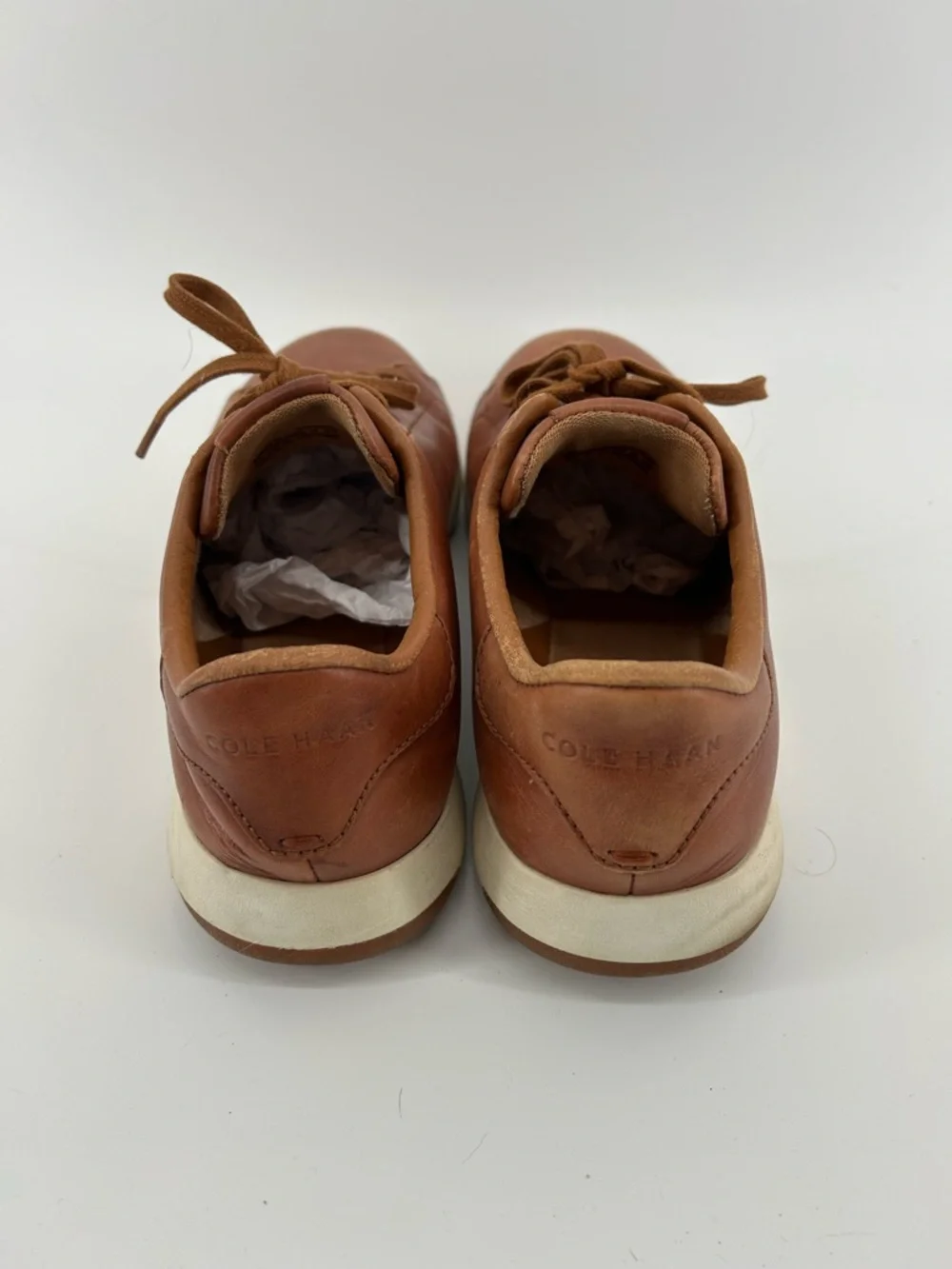 Cole Haan Brown Leather Low-Top Sneakers - Picture 3 of 7